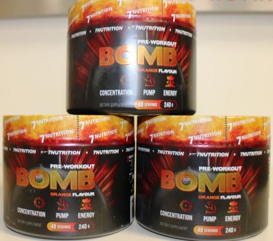 7 Nutrition Bomb Pre Workout Booster 240g Trainingsbooster + Bonus
