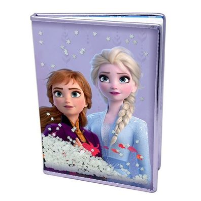 Disney Frozen Eiskönigin Schneefunkelndes Notizbuch A5 mit Konfetti Note Book