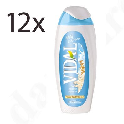 VIDAL Duschgel Milk & Cream 12x 250 ml