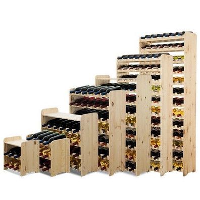 Flaschenregal Weinschrank Weinregal 6 bis 63 Flaschen Serie RW-3 Holz Kiefer
