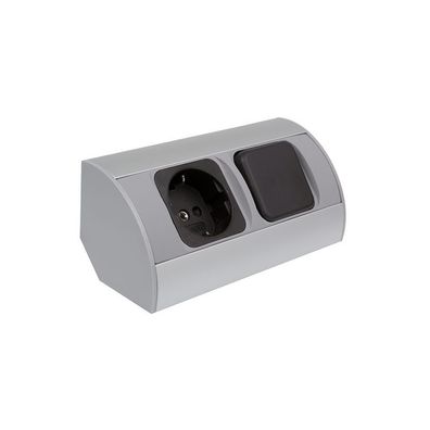 Design Light Cornerbox Einbausteckdose Ecksteckdosen passend für Ecken Steckdose