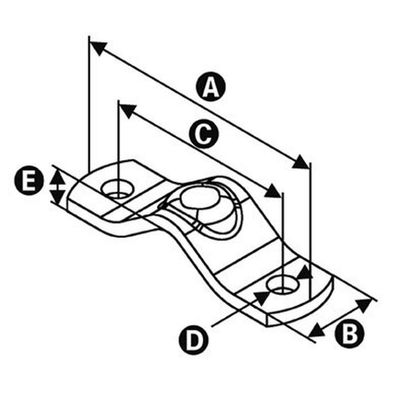 Universal-Halbschelle verzinkt, 1" (33,7 mm)...2" (60,3 mm)