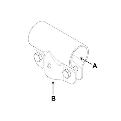 T-Schelle geschlossen, A 1" (33,7 mm) x B 1" (33,7 mm)