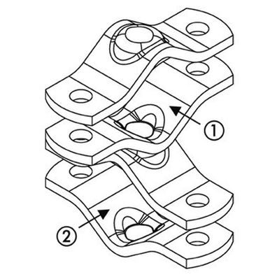 Universal-Querschelle 1/2" - 3/4" (Ø21,3 mm - 26,9 mm), verzinkt