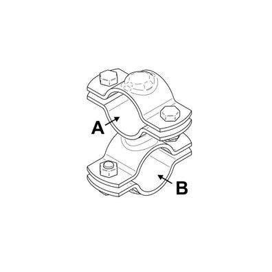 Querschelle geschweißt, A 2 1/2" (76,1 mm) x B 2" (60,3 mm)