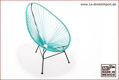 Original Acapulco Chair - schwarz türkis, Designer Sessel für Outdoor und Indoor