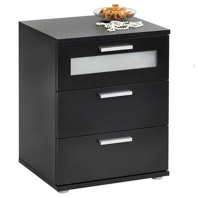 Nachtkonsole 3 Schubkästen HELSINKI II von Reality Import Weiss a Nachtkonsole 3 Schubkästen HELSINKI II von Reality Import Weiss a