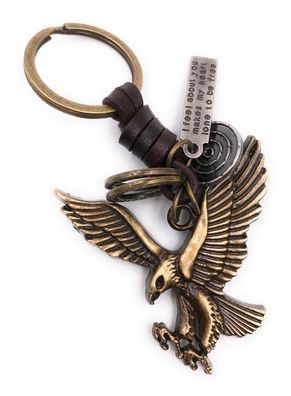 Schlüsselanhänger Adler Leder Greifvogel Vogel Tier Flugtier Metall Anhänger