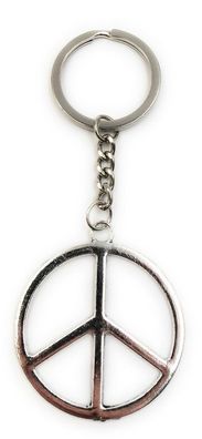 Schlüsselanhänger Pentramgram Kreis Silber Metall Anhänger Charm