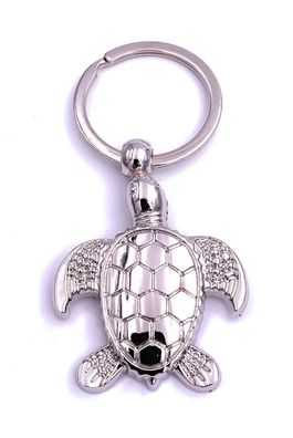 Wasser Schildkröte Tortoise Schlüsselanhänger Keychain Silber aus Metall