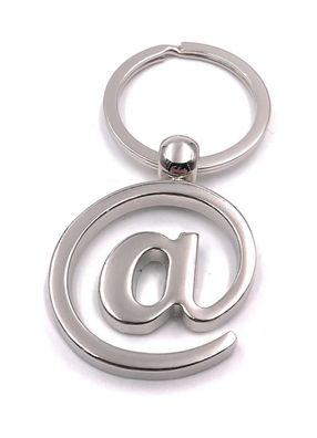 Schlüsselanhänger @ At eMail Symbol Metall Anhänger Charm