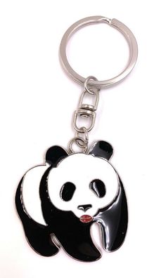 Schlüsselanhänger Panda Bär sweet gehend Metall Anhänger Charm