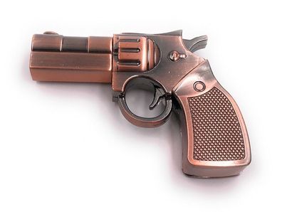 Pistole Revolver Waffe Schusswaffe bronze Funny USB Stick 8 GB USB 2.0