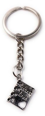 Schlüsselanhänger Keychain Silber Metall Secret Love Tagebuch Buch Anhänger