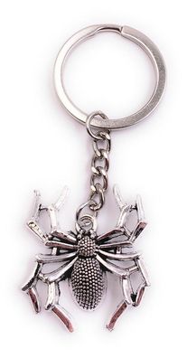 Schlüsselanhänger Ecklige Spinne Schreck Silber Metall Anhänger Charm