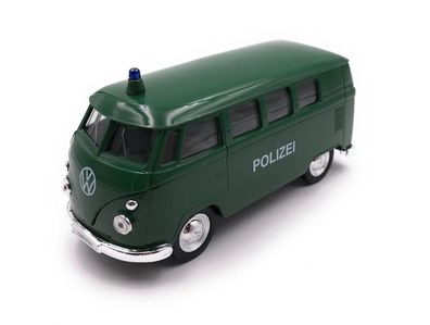 Modellauto T1 Polizei Bus Grün Auto Maßstab 1:34-39 (lizensiert)