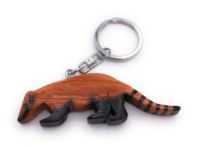 Handmade Holz Schlüsselanhänger Ameisenbär Säugetier Wildtier Anhänger