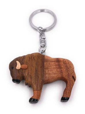 Handmade Holz Schlüsselanhänger Bulle Stier Stierkampf Ochse Rind Tier Anhänger