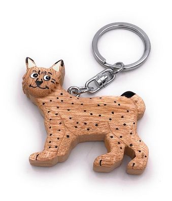 Handmade Holz Schlüsselanhänger Raubkatze Tiger Katze Hund Tier Haustier