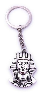 Pharao Ägypten Schlüsselanhänger Keychain Silber Metall