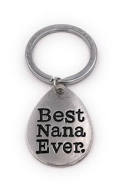 Schlüsselanhänger Best Nana Ever Oma Großmutter silber Anhänger Keychain