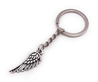 Schlüsselanhänger Engelsflügel Engel himmlisches Wesen silber Anhänger Keychain