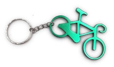 Schlüsselanhänger Fahrrad Grün Flach Metall Anhänger Charm