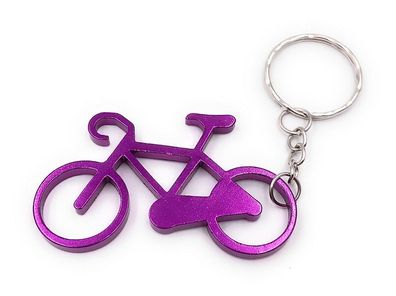 Schlüsselanhänger Fahrrad pink flach Metall Anhänger Charm