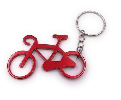 Schlüsselanhänger Fahrrad rot Flach Metall Anhänger Charm