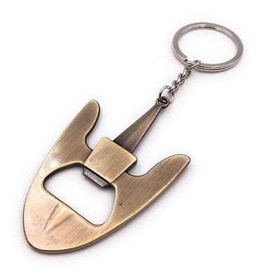 Schlüsselanhänger Flaschenöffner Kronkorken Werkzeug bronze Anhänger Keychain