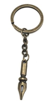 Schlüsselanhänger Füller Stift Füllfederhalter Bronze Metall Anhänger Charm