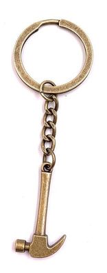 Schlüsselanhänger Hammer Werkzeug Bronze Metall Anhänger Charm