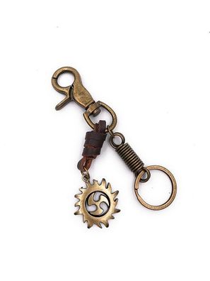 Schlüsselanhänger Kreissäge Blatt Leder mit Schlüsselring Metall Anhänger Charm