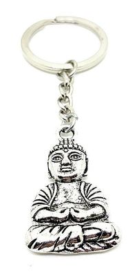 Schlüsselanhänger Mönsch Buddha Silber Metall Anhänger Charm