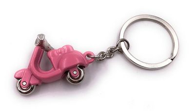Schlüsselanhänger Motoroller rosa Roller Fahrzeug Straßenverkehr Metall Anhänger