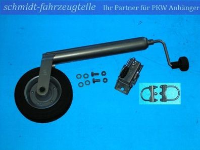 Stützrad / Bugrad 200x50 mit Klemmschelle für Ø 70 mm Zugrohr - AV12-900205