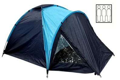 Kuppelzelt Camping Outdoor Zelt Dunlop Zelte f/ür 2-4 Personen Blau//Grau