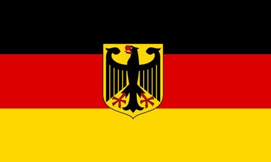 Flagge / Fahne Deutschland mit Adler Hissflagge 90 x 150 cm mit 2 Ösen