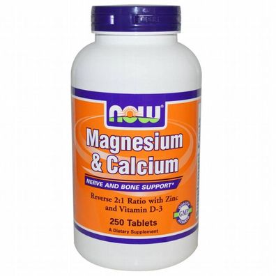 Now Foods, Magnesium & Kalzium mit Zink + Vitamin D-3 (250 Tabletten)