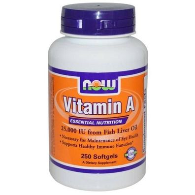 Now Foods, Vitamin A (25.000 IE, 250 Softgels)