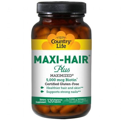 Country Life, Maxi-Hair Plus (120 veg. Kapseln)