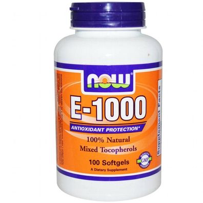Now Foods, Vitamin E-1000 (100 Kapseln)