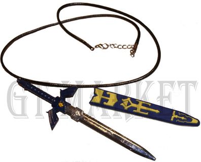 Zelda Kette mit Schwert blau - Zelda Halskette - Link Master Halskette