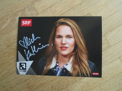 SF Fernsehmoderatorin Kathrin Hönegger - handsigniertes Autogramm!!!!