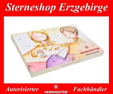 Herrnhuter Adventskalender mit Herrnhuter Mini Stern Bastelstern 13 cm bunt