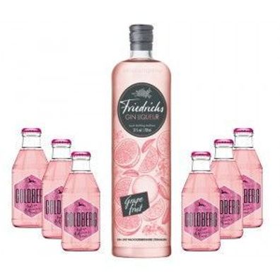 Friedrichs Gin Liqueur Grapefruit 0,7l 700ml (31% Vol) + 6x Goldberg Indian Hib