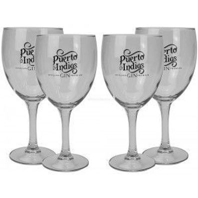 Puerto de Indias Glas - 4x Glas / 4er Set - Gläser von Puerto de Indias Gin mit