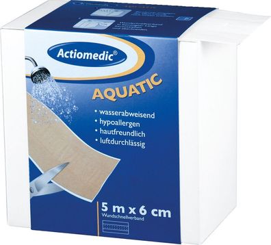 Actiomedic® Aquatic Wundschnellverband Hautfarben 6 cm x 5 m Wundpflaster