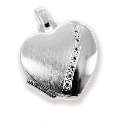 Herz Medaillon 925 Silber zum öffnen für Bildereinlage/ 2 Fotos