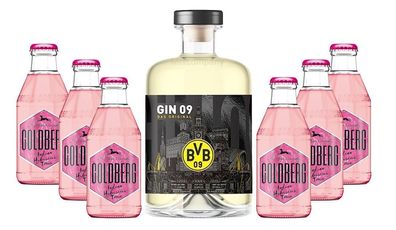BVB Gin 09 Das Original 0,5l 500ml (43% Vol) + 6xGoldberg Indian Hibiscus Tonic
